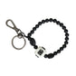 Dolce & Gabbana Black White Beaded DG Charm Accessory Keychain Keyring