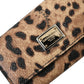 Dolce & Gabbana Brown Leopard PVC Pouch Key Holder Case Keyring