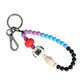 Dolce & Gabbana Multicolor Beaded DG Charm Accessory Keychain Keyring