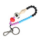 Dolce & Gabbana Multicolor Beaded DG Charm Accessory Keychain Keyring