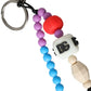 Dolce & Gabbana Multicolor Beaded DG Charm Accessory Keychain Keyring