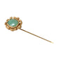 Dolce & Gabbana Gold Tone Brass Oval Gem Stone Men Pin Brooch