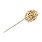 Dolce & Gabbana Gold Tone Brass Oval Gem Stone Men Pin Brooch