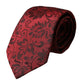 Dolce & Gabbana Red Floral Brocade Silk Adjustable Men Tie