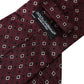 Dolce & Gabbana Maroon Silk Branded Logo Adjustable Men Tie