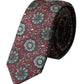 Dolce & Gabbana Maroon Floral 100% Silk Adjustable Men Tie