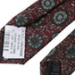 Dolce & Gabbana Maroon Floral 100% Silk Adjustable Men Tie