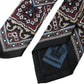 Dolce & Gabbana Black Printed 100% Silk Adjustable Men Tie