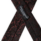 Dolce & Gabbana Maroon Floral Fantasy Silk Adjustable Men Tie