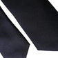 Dolce & Gabbana Dark Blue Solid Silk Adjustable Men Tie