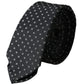 Dolce & Gabbana Black Circle Fantasy Adjustable Necktie Men Tie