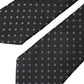 Dolce & Gabbana Black Circle Fantasy Adjustable Necktie Men Tie