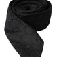 Dolce & Gabbana Black Fantasy 100% Silk Adjustable Tie