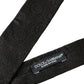 Dolce & Gabbana Black Fantasy 100% Silk Adjustable Tie