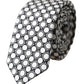 Dolce & Gabbana White Circles 100% Silk Adjustable Tie