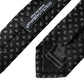 Dolce & Gabbana Black Jacquard Patterned Silk Adjustable Men Tie