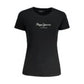 Pepe Jeans Black Cotton Tops & T-Shirt