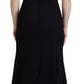 Dolce & Gabbana Black Dress Sheath Flare Viscose Dress