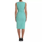 Dolce & Gabbana Green Viscose Sleeveless Bodycon Midi Dress