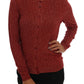 Dolce & Gabbana Red Wool Cardigan Sweater