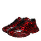 Dolce & Gabbana Red Leopard Daymaster Low Top Sneakers Shoes