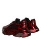 Dolce & Gabbana Red Leopard Daymaster Low Top Sneakers Shoes