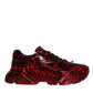 Dolce & Gabbana Red Leopard Daymaster Low Top Sneakers Shoes