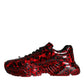 Dolce & Gabbana Red Leopard Daymaster Low Top Sneakers Shoes