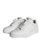 Dolce & Gabbana White Miami Leather Low Top Sneakers Shoes