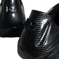 Dolce & Gabbana Black Foiled Rubber Toy Low Top Men Sneakers Shoes