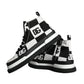 Dolce & Gabbana Black White Checkered High Top Sneakers Shoes