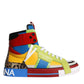 Dolce & Gabbana Multicolor Leather High Top Sneakers Shoes