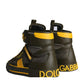 Dolce & Gabbana Army Green Lace Up High Top Sneakers Shoes