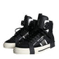 Dolce & Gabbana Black White Lace Up High Top Sneakers Shoes