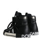 Dolce & Gabbana Black White Lace Up High Top Sneakers Shoes