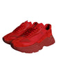 Dolce & Gabbana Red Leather Daymaster Low Top Sneakers Shoes