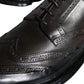 Dolce & Gabbana Black Leather Oxford Wingtip Formal Men Shoes