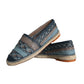 Dolce & Gabbana Blue Gray Woven Leather Buffalo Espadrille Shoes