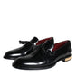 Dolce & Gabbana Black Calf Leather Loafer Mens Dress Shoes