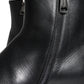 Dolce & Gabbana Black Calf Leather Men Ankle Boots Men Shoes