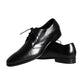 Dolce & Gabbana Black Calfskin Leather Derby Men Dress Shoes