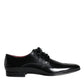 Dolce & Gabbana Black Calfskin Leather Derby Dress Men Shoes