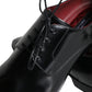 Dolce & Gabbana Black Calfskin Leather Derby Dress Men Shoes