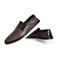 Dolce & Gabbana Brown Black Leather Weaved Men Loafers Shoes