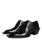 Dolce & Gabbana Black Calfskin Leather Derby Dress Men Shoes