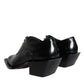 Dolce & Gabbana Black Calfskin Leather Derby Dress Men Shoes