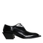 Dolce & Gabbana Black Calfskin Leather Derby Dress Men Shoes