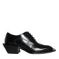 Dolce & Gabbana Black Calfskin Leather Derby Dress Men Shoes