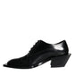 Dolce & Gabbana Black Calfskin Leather Derby Dress Men Shoes