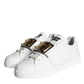 Dolce & Gabbana White Portofino Logo Plaque Sneakers Shoes